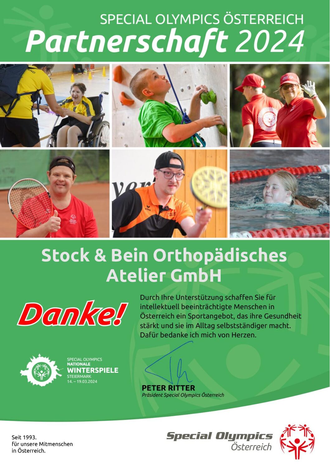 Stock & Bein: offizieller Partner der Special Olympics 2024